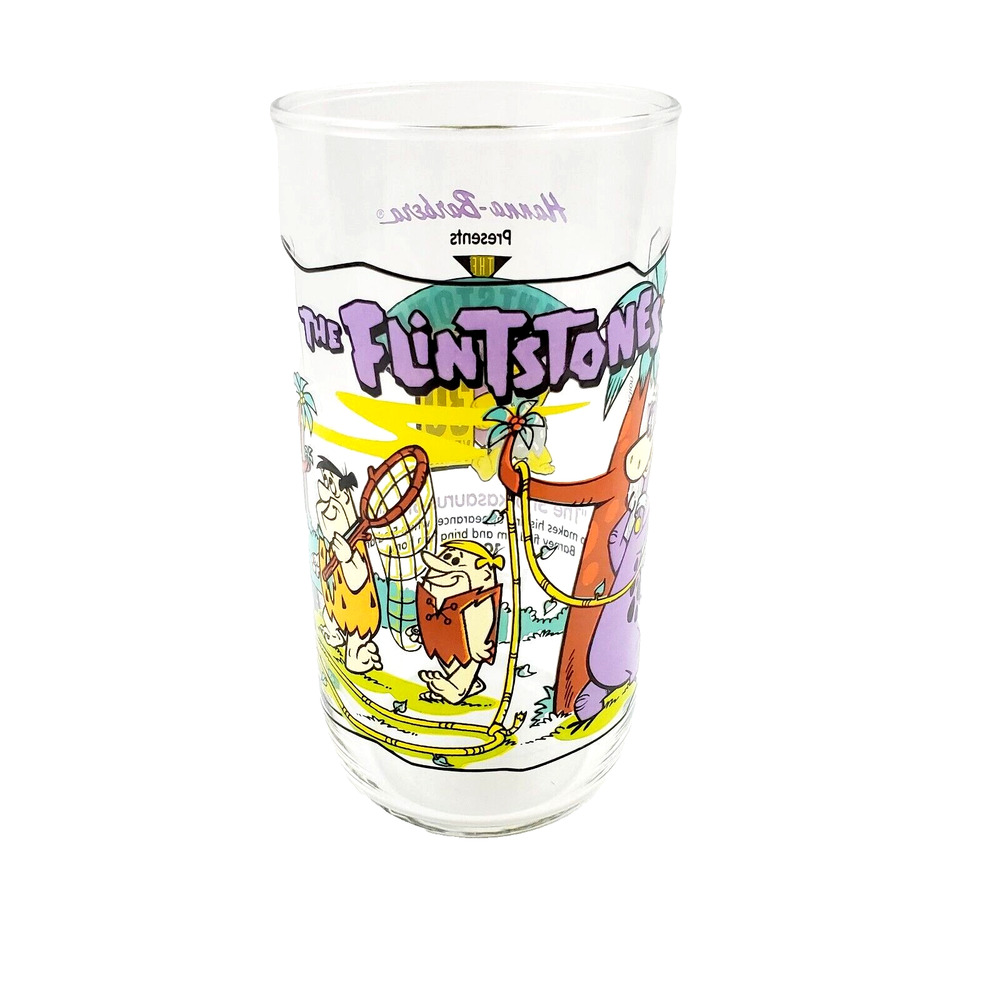 Vintage 1991 The Flintstones Hardee's First 30 Years 1960" Glass Adult's 6" Cult